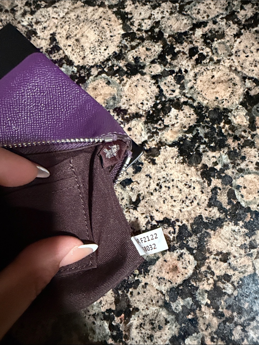 Coach Purple Leather Wristlet with Logo - Picture 5 of 5